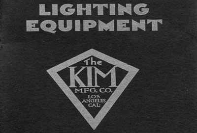 Kim Lighting Equip cat 1933