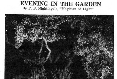 Evening in the Garden article 1940